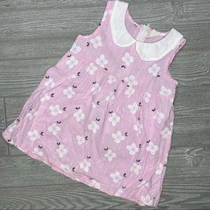 Kids kino pink and white floral dress hawaiian flower size 7 hawaii
